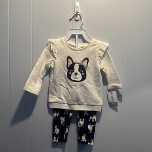 NWT Carter’s 9mos I Woof You sweater/legging set